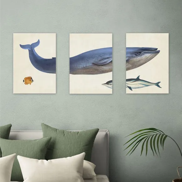 East End Prints Set of 3 Whale Prints 1