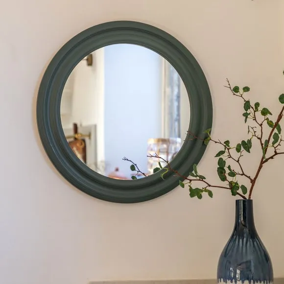 Cedar and Sage Meadow Round Wall Mirror