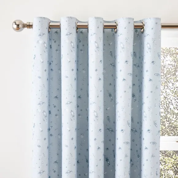 To The Moon Curtains Blackout Eyelet Curtains 1