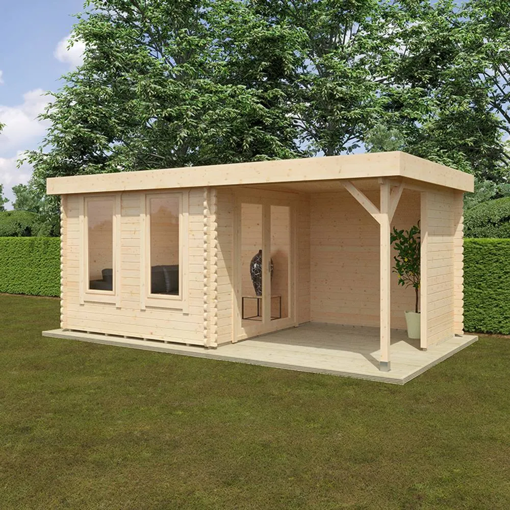 Buttercup Farm 16x10 The Lulworth 44mm Cabin - L475 x W295 x H243.8 cm in Natural 6