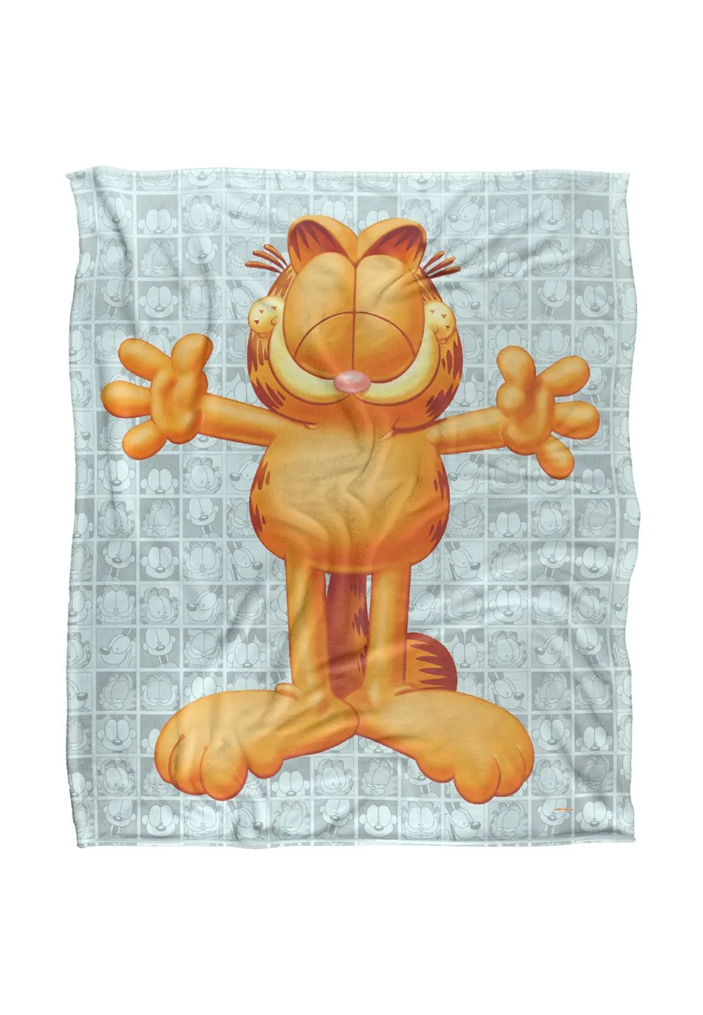Garfield Free Hugs Silky Touch Super Soft Throw Blanket 152 X 127 cm in White