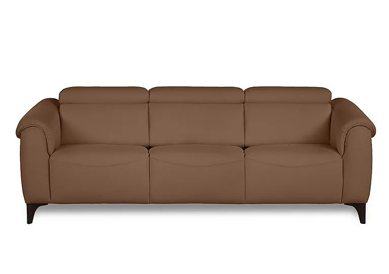 Nicole 3 Seater 3 Cushion Leather Sofa