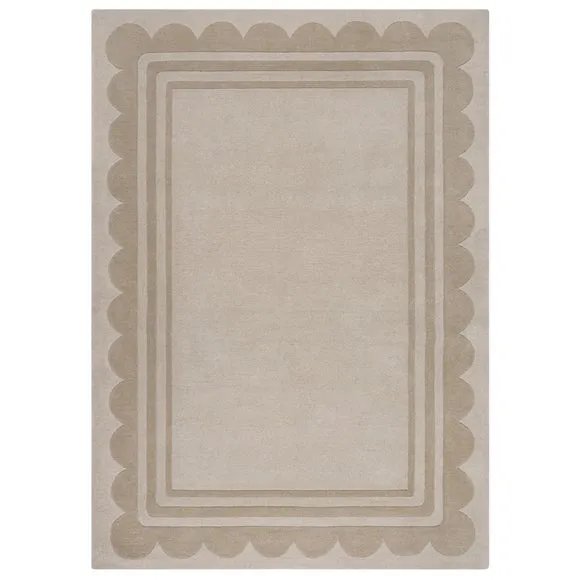 Lois Scallop Border Wool Rug 2
