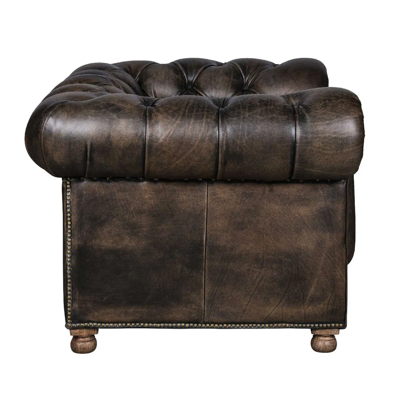 Timothy Oulton Westminster Feather Sofa 1 Seater, Black Leather | Barker & Stonehouse 4