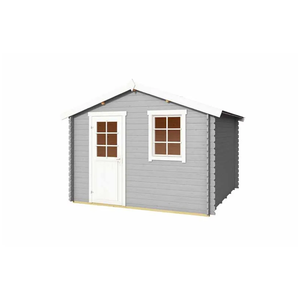 Lasita Maja Ltd Wels 3-Log Cabin, Garden Room, Home Office - L339.8xW320xH245.1 cm in Light Oak 3