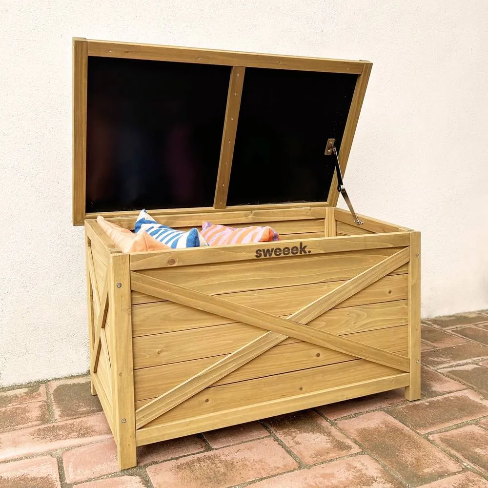 sweeek Wooden Storage Box in Light Brown 4