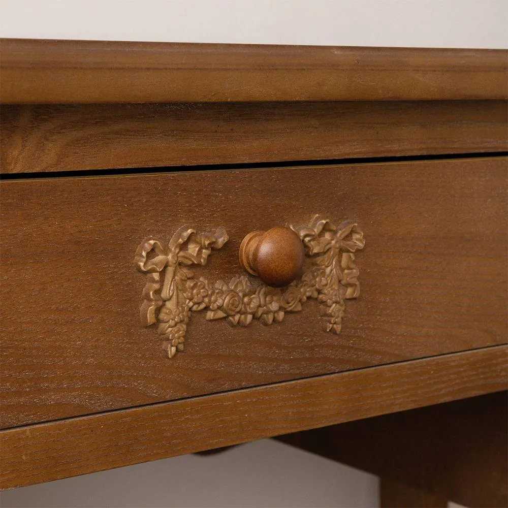 Melody Maison Dressing Table Setl & Pair of Bedside Tables - Pays Du Bois Range in Brown 3