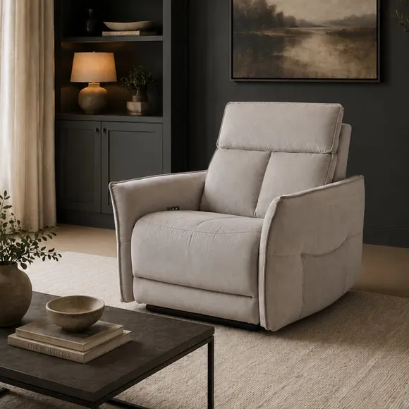 Aspire Aston Fabric Power Recliner Armchair