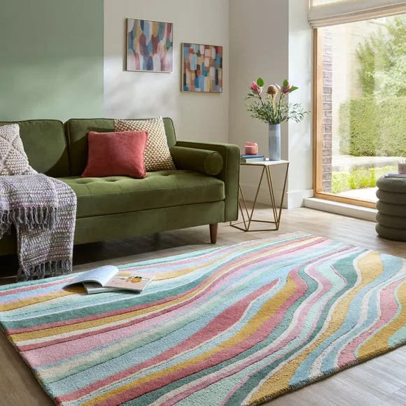 Abstract Flow Wool Rug 1