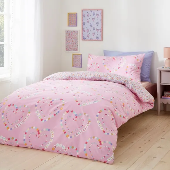 Friendship Hearts Duvet Cover and Pillowcase Set 2
