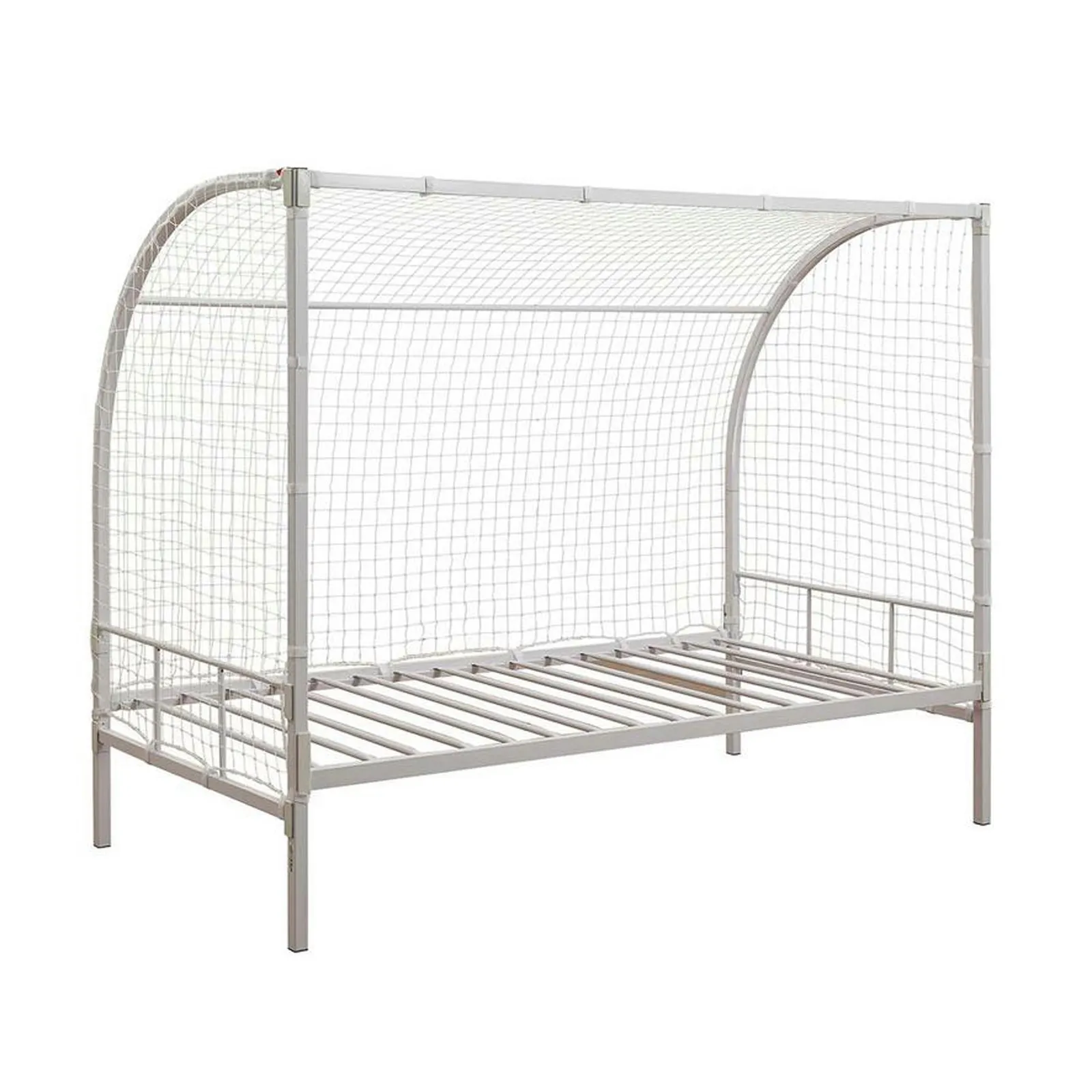 Soccer Metal Bed Frame White