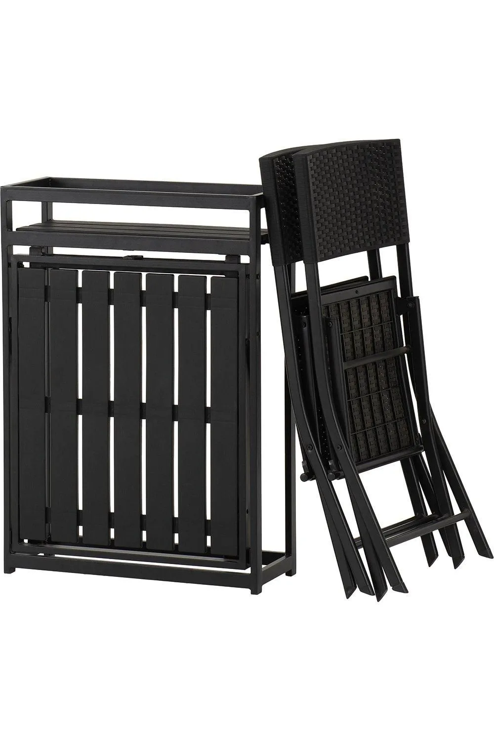 Seconique Foldaway 1+2 Garden Set in Black 3