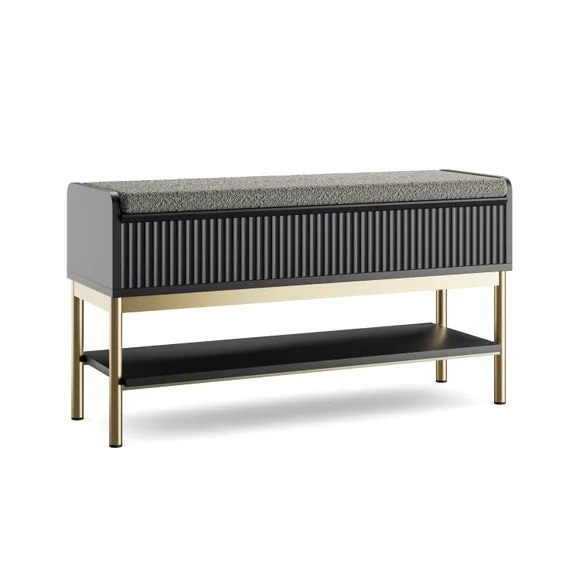 Return - Georgi Storage Bench, Black 6