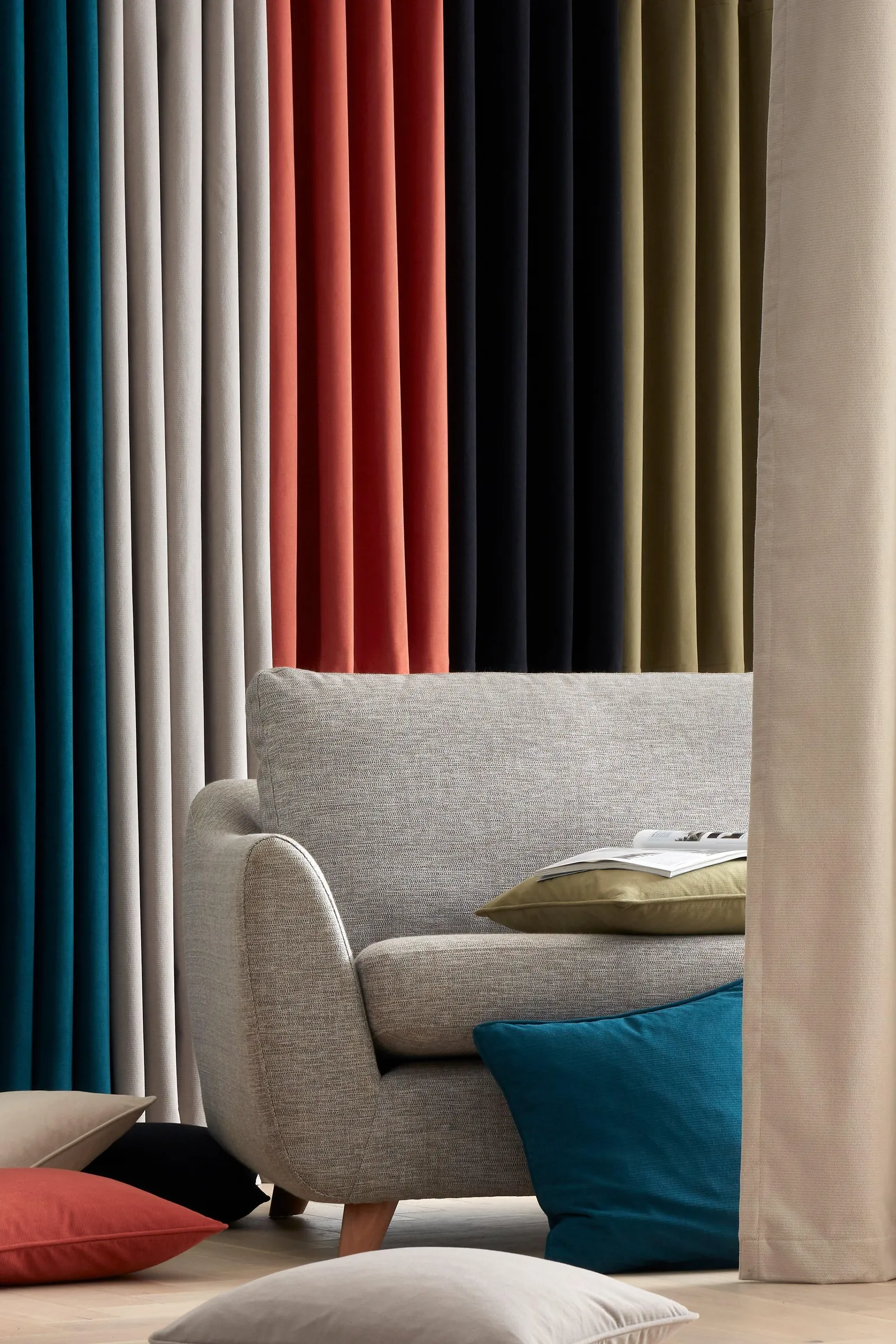 Catherine Lansfield 'Wilson Velvet' Cushion in Black 4