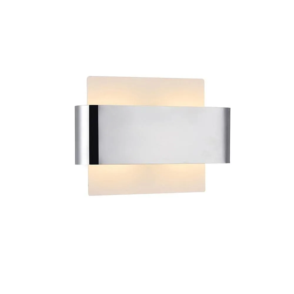 Netlighting Damo Flush Wall Light 2 Light G9 White Base Chrome Centre Band in Grey 4