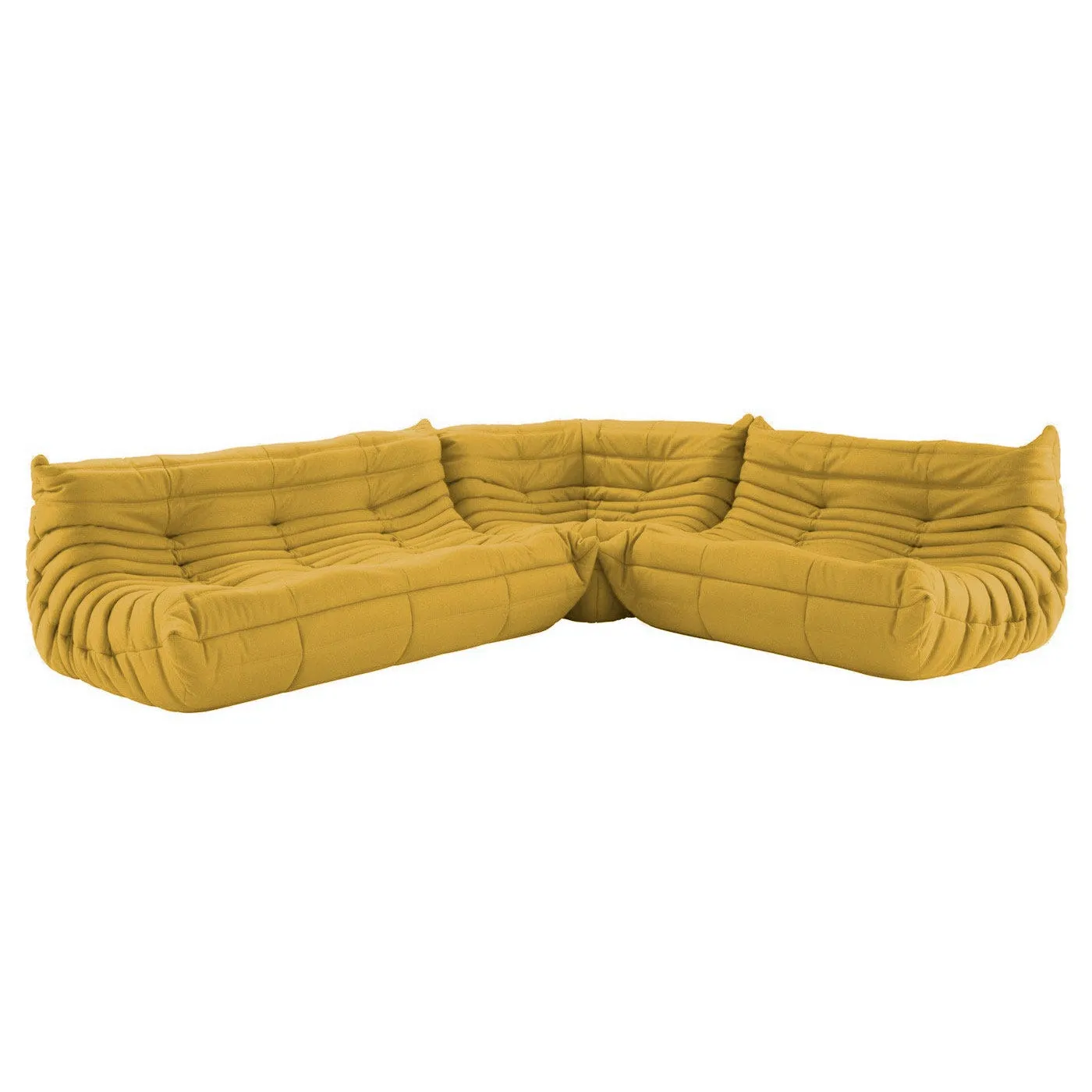 Ligne Roset Togo Modular Corner Alcantara Curry 2