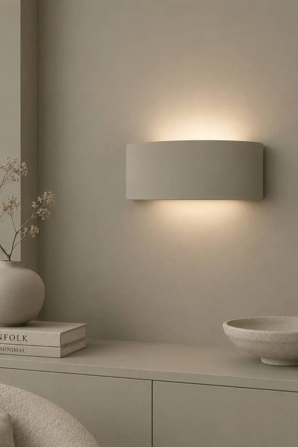 ValueLights Vincent Curved Ceramic Up/Down Flush Wall Sconce Light in Dark Green 1
