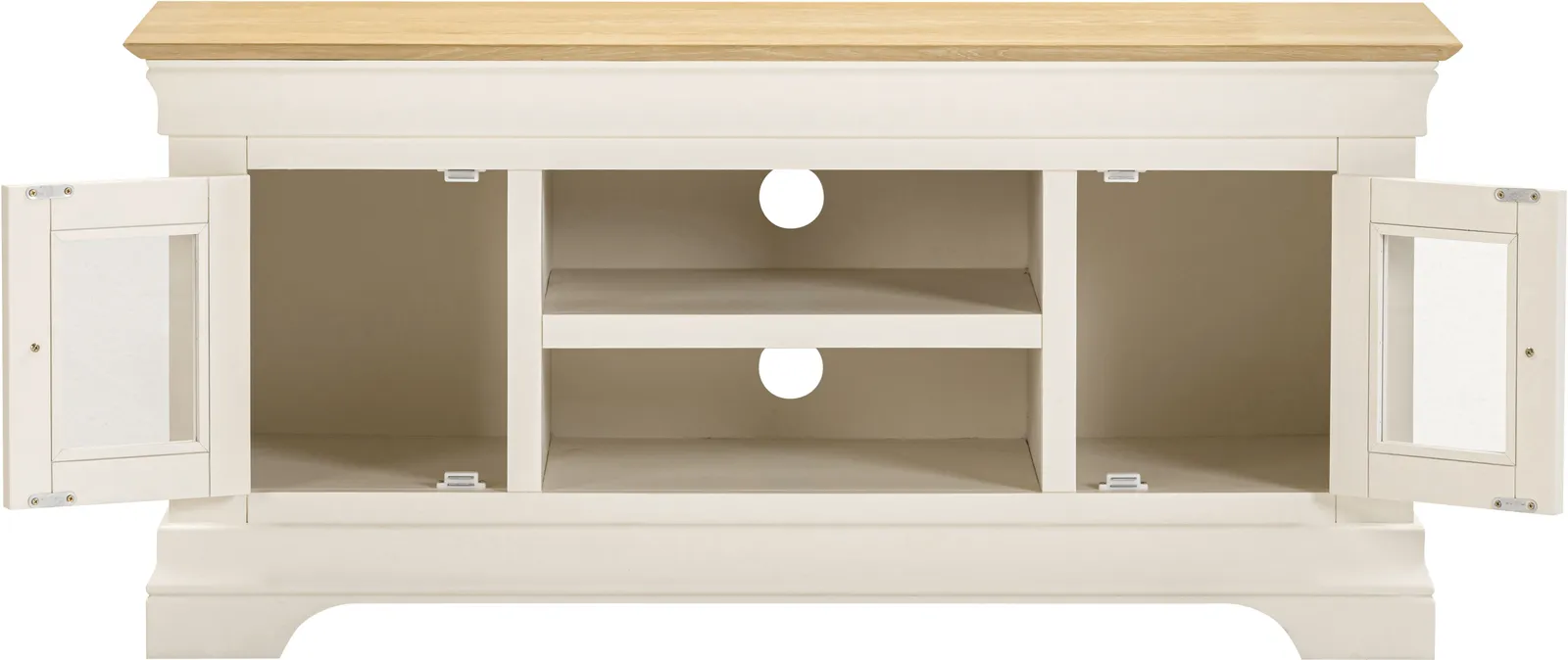 Seconique Bordeaux Small TV Stand (Fully Assembled) in Ivory 5