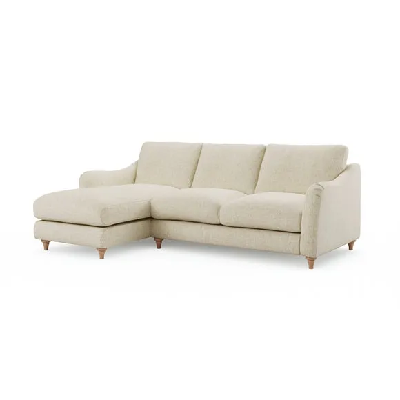 Hattie Slub Faux Linen Corner Chaise 6