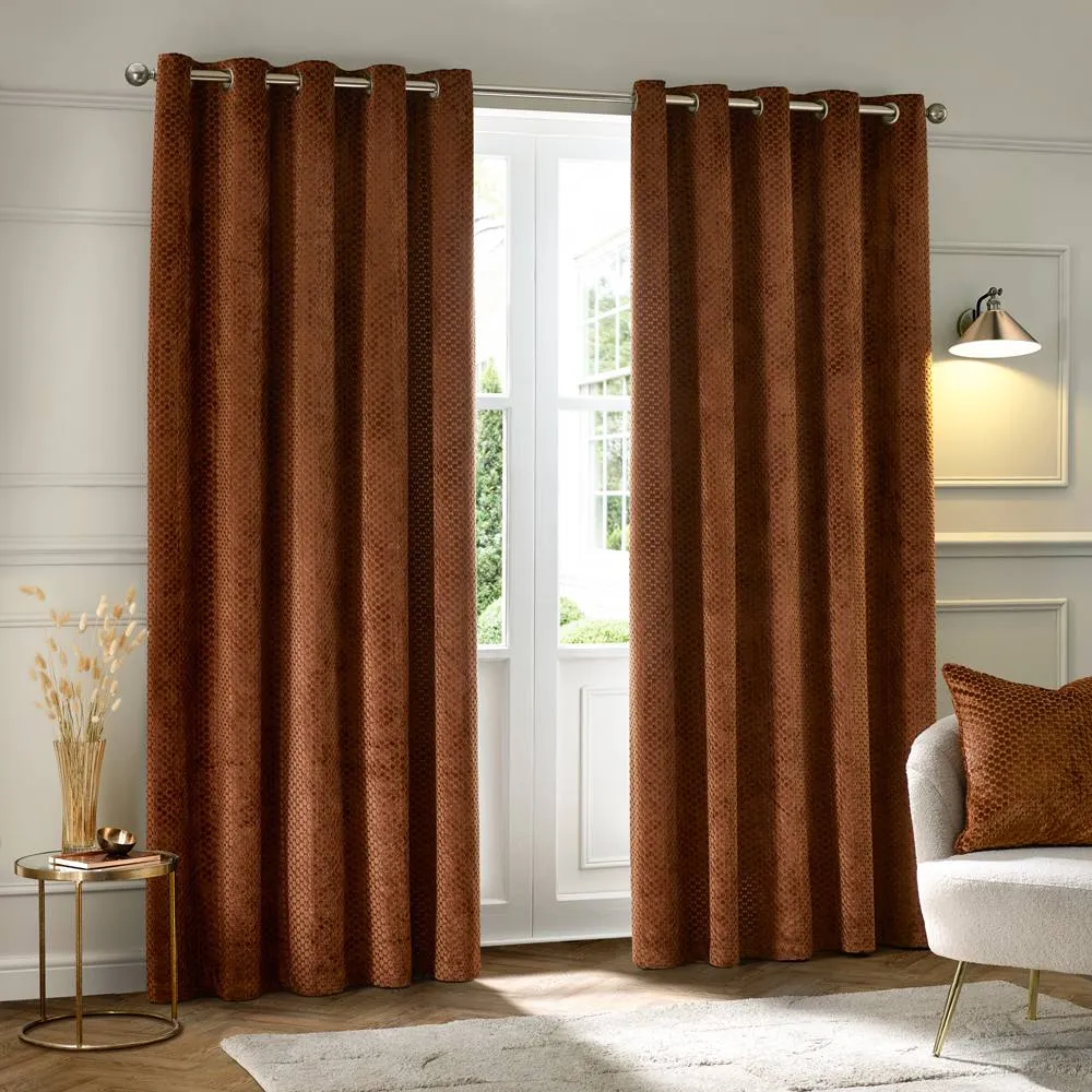 Paoletti Neptune Velvet Cushion in Copper 5