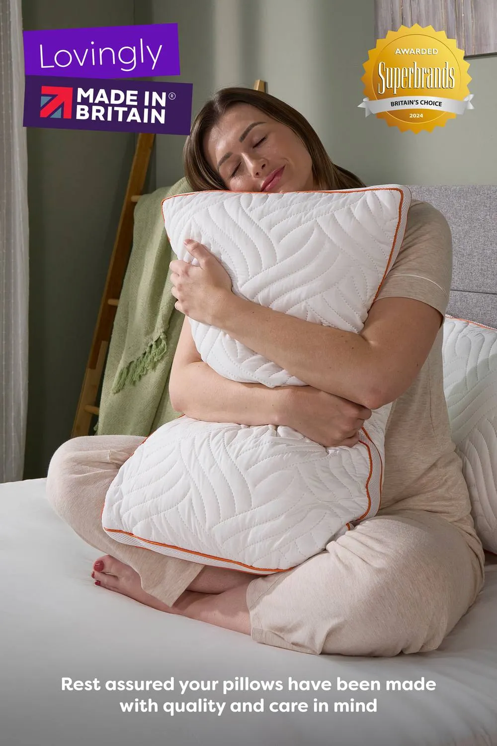 Slumberdown Memory Luxe Firm Support Pillow, 2 Pack in White 6