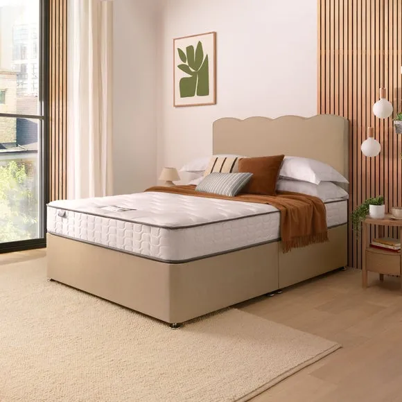 Silentnight Divan Bed With Wave Fabric Headboard and 800 Pocket Sprung Mattress 1