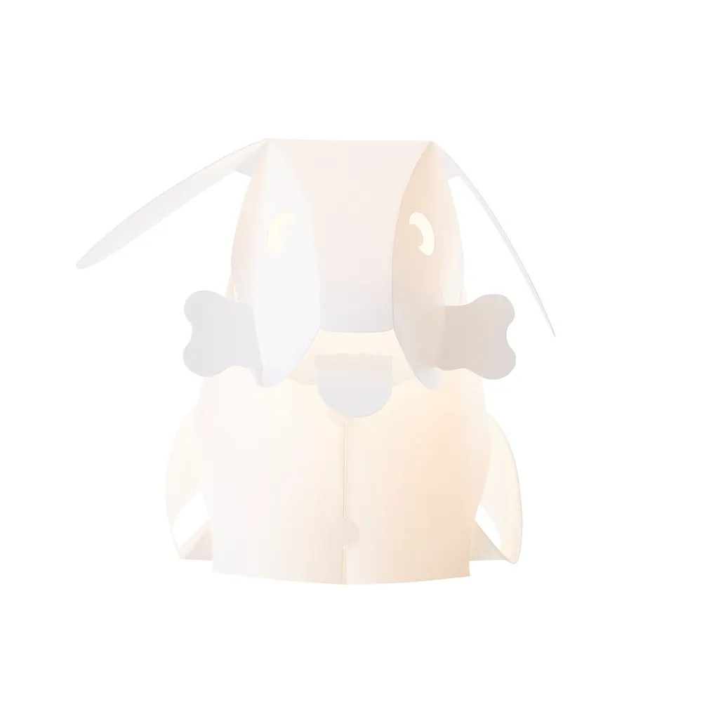 Glow Dog Origami Style Table Lamp, White