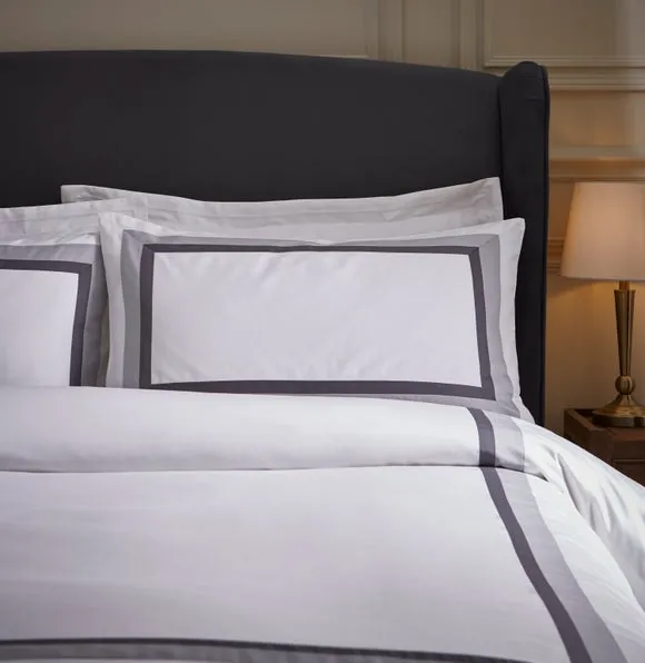 Dorma Alderton 100% Cotton Sateen Duvet Cover & Pillowcase Set 2