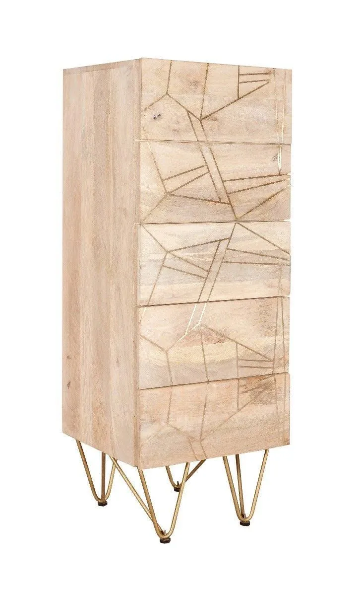 IH Design Tall Chest of drawers Deiondre Light Mango in Brown 2