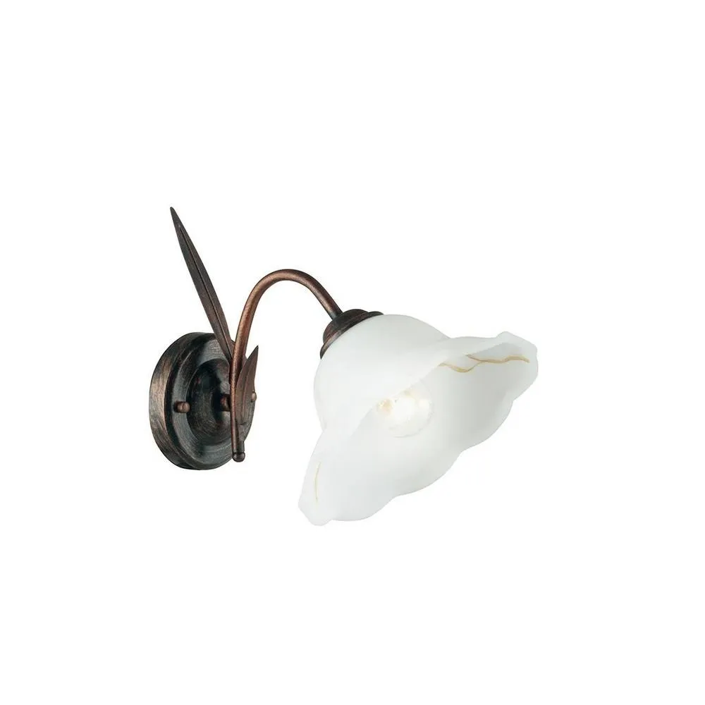Netlighting BYRON Wall Lamp with Glass Shades Rust 20x29x29cm in Brown
