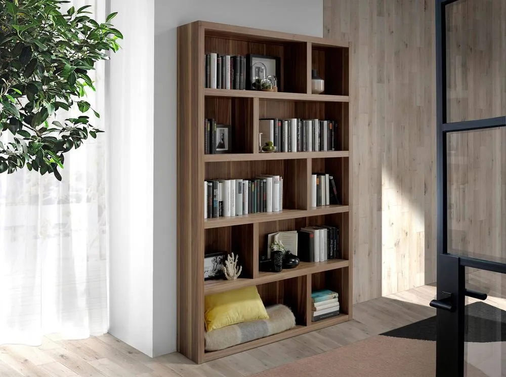 Angel Cerda Walnut Veneer Bookcase 126x25x197 cm Model 3