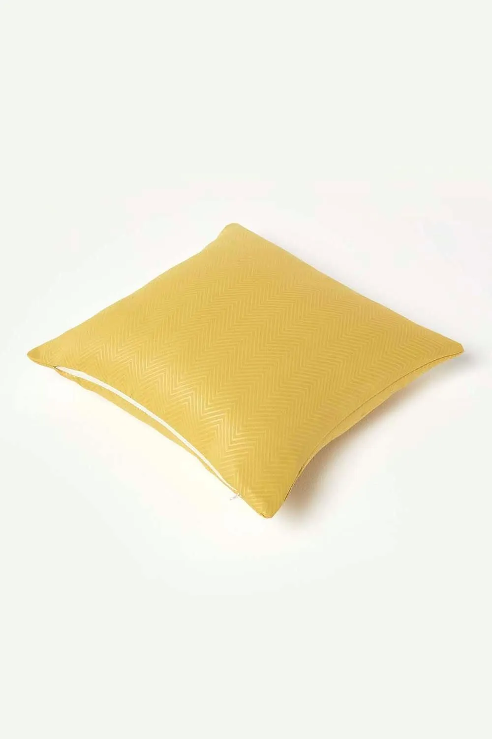 Homescapes Herringbone Cushion Cover in Mustard 4