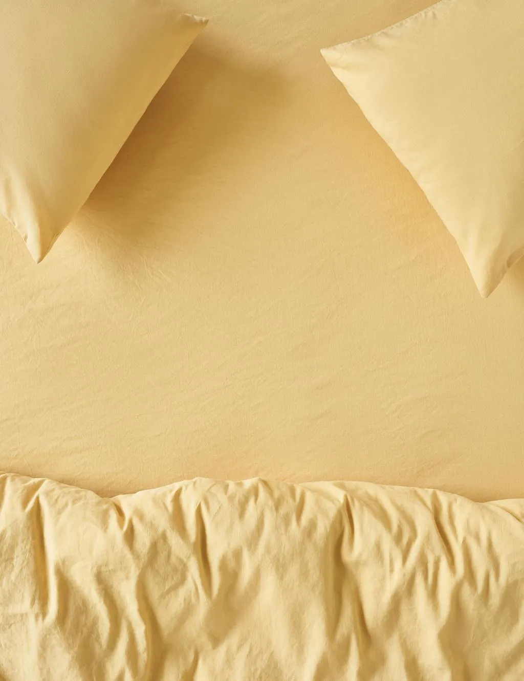 Piglet In Bed Linen Rich Plain Fitted Sheet Yellow