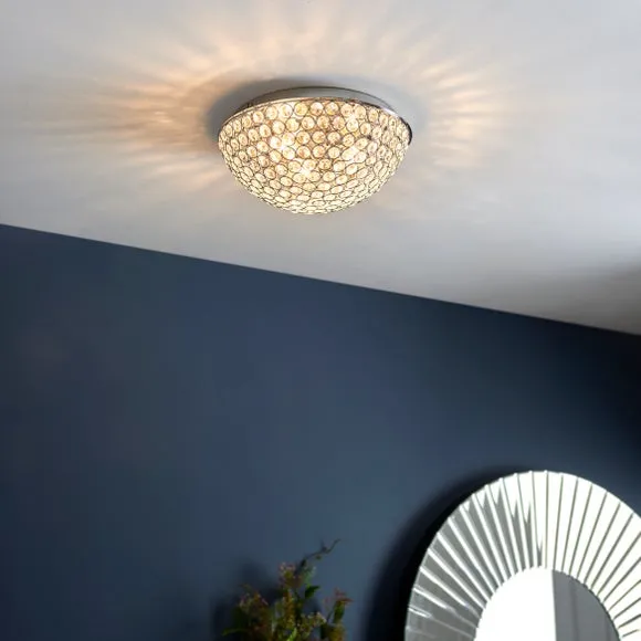Vogue 3 Light Chryla Crystal Bathroom Flush Ceiling Light 4
