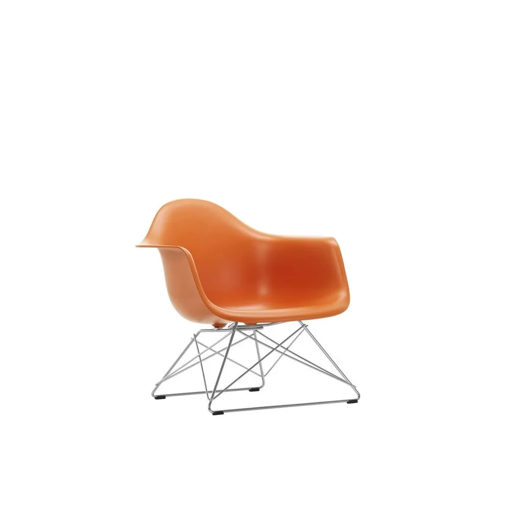 Vitra Eames LAR Chair Rusty Orange Chrome Wire Base With Cross Struts 1
