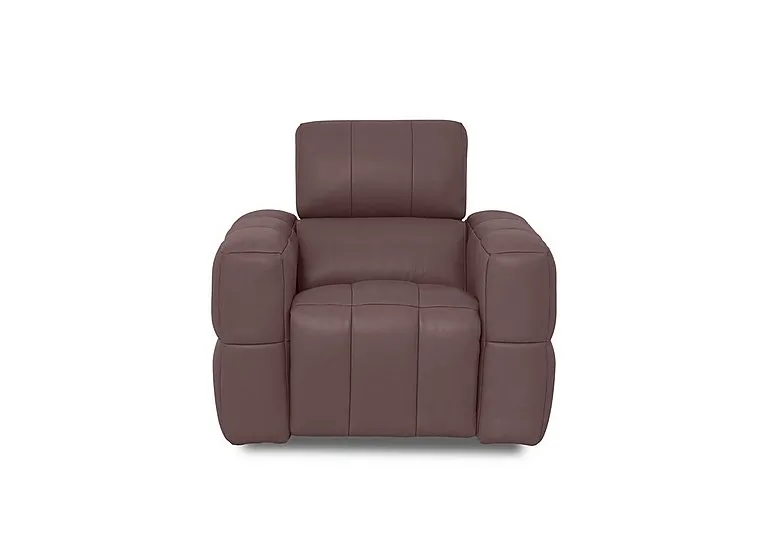 Cube Leather Power Recliner Chair with Power Headrest