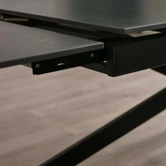 Osaka 4-6 Seater Extendable Dining Table, Marble Effect 4
