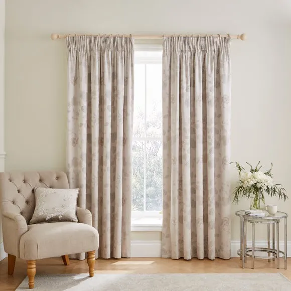 Dorma Banbury Jacquard Polycotton Blackout Pencil Pleat Curtains 2