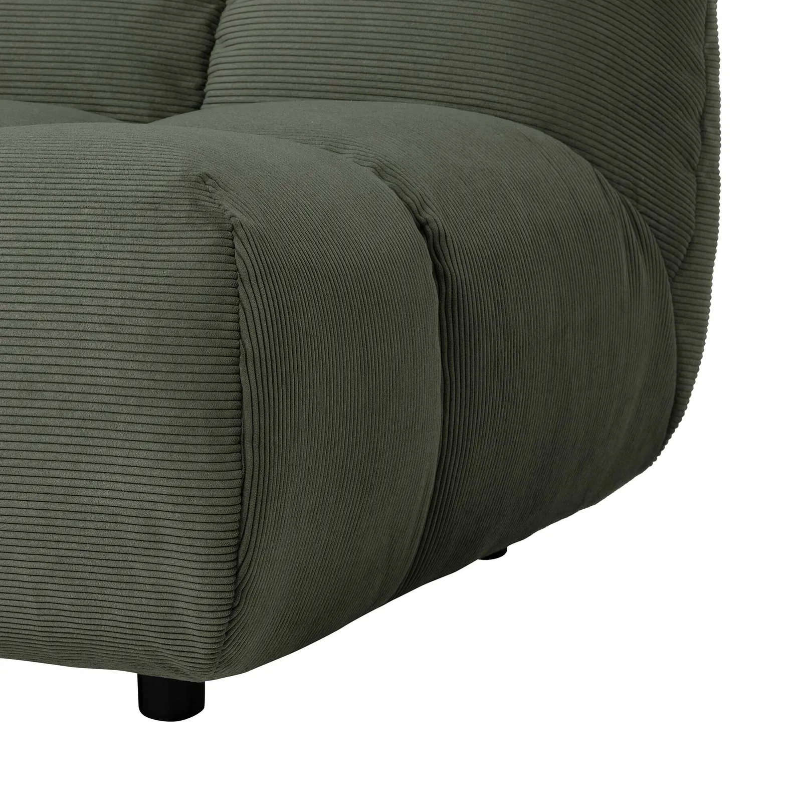Bryce 2 Seater Without Armrest Right Modular Sofa, Green Fabric | Barker & Stonehouse 4