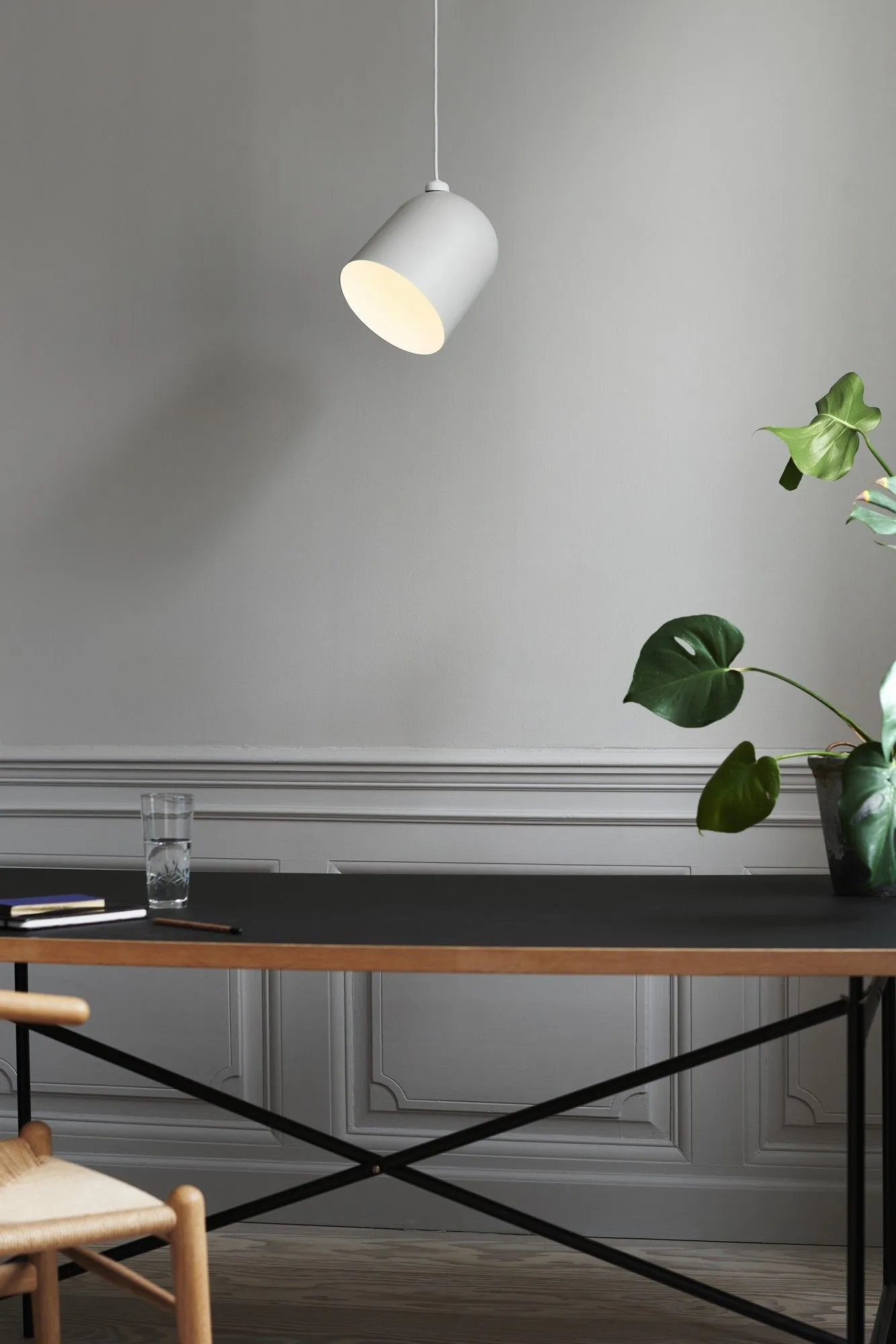 Nordlux Angle Pendant Light White Telegrey Metal Dining Room E27 Mains 21cm 5