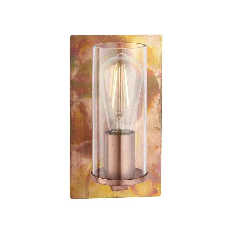 Netlighting 'PALERMO' Stylish Dimmable Indoor Modern Decorative Glass Wall Lamp in Copper