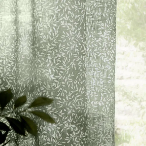 Yard Perrie Leaf Hidden Tab Top Voile Panel 4