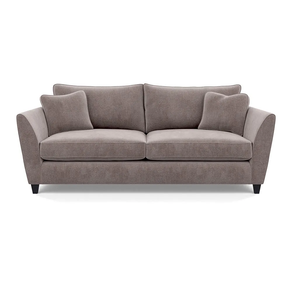 Heal's Torino 4 Seater Sofa Smart Luxe Velvet Mushroom Black Feet 1