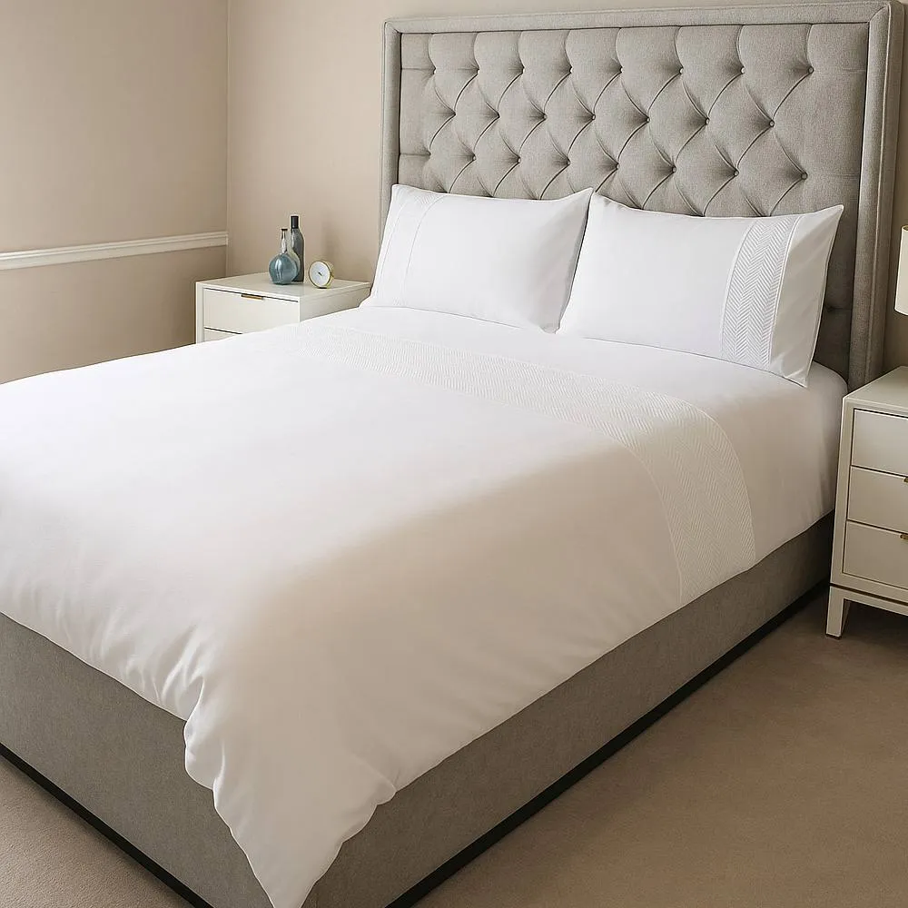 Voltico Pinsonic Quilted Duvet Cover Set Lime & White - Single, Double & King