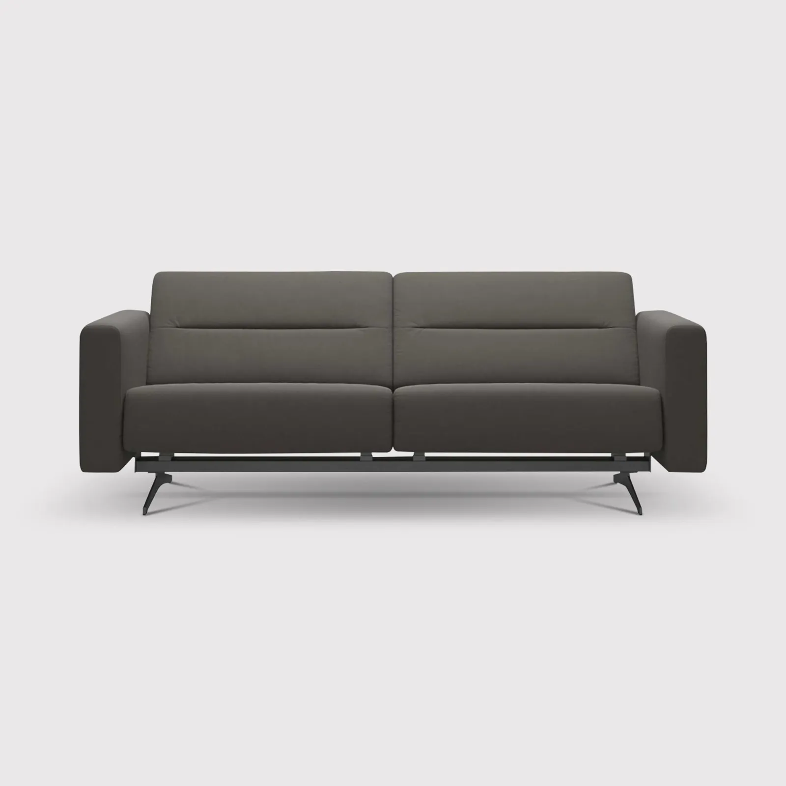 Stressless Stella 2.5 Seater With S2 Arm Recliner Sofa, Grey Leather | Barker & Stonehouse
