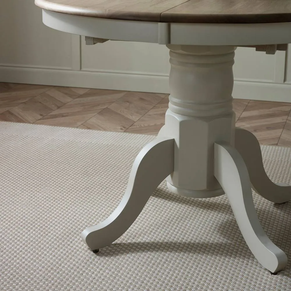 FurnitureboxUK Padstow Wooden Extending Dining Table & 6 Belgravia Chairs in Grey 6