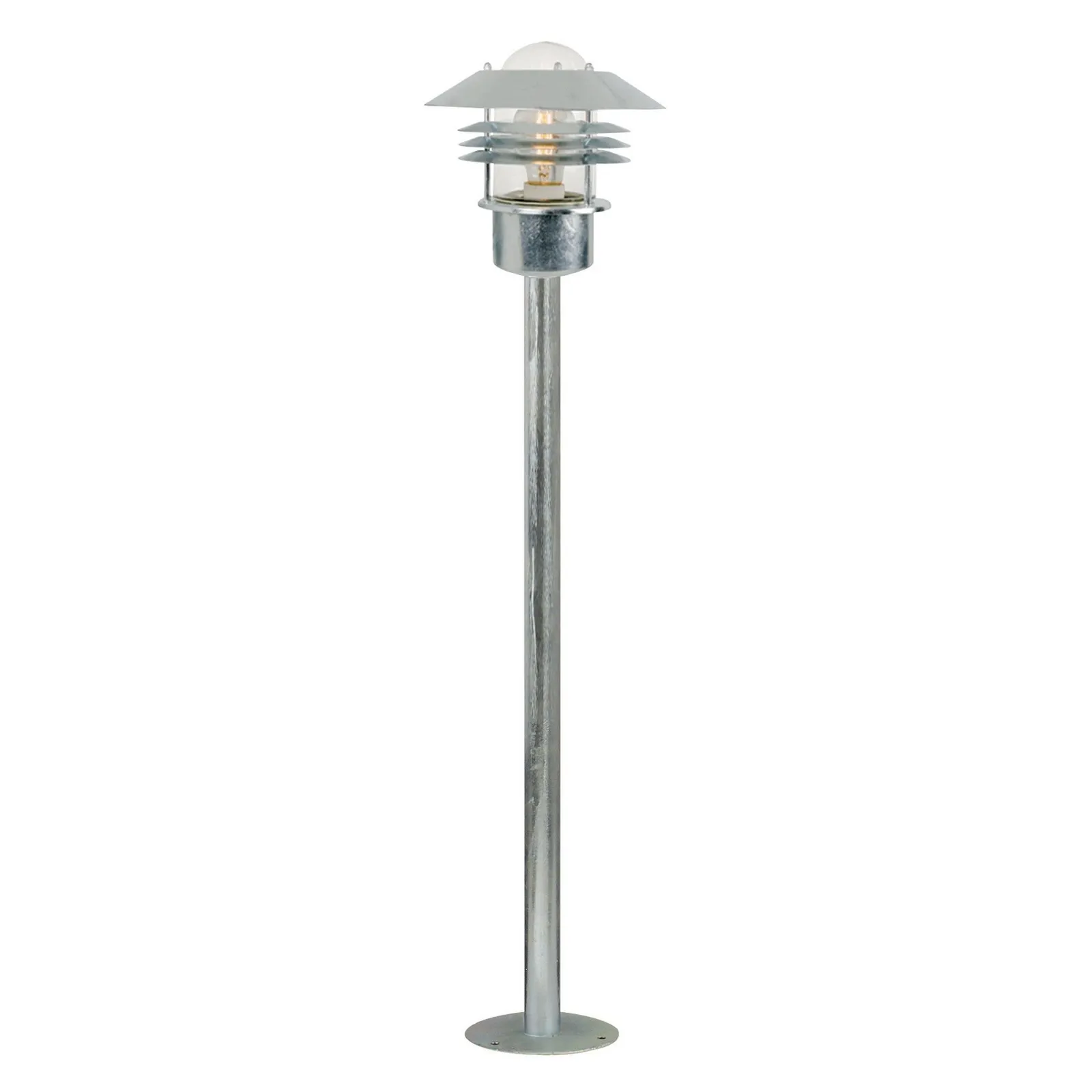 Nordlux Veje Outdoor Post Light Silver Galv Steel Garden E27 IP54 Mains