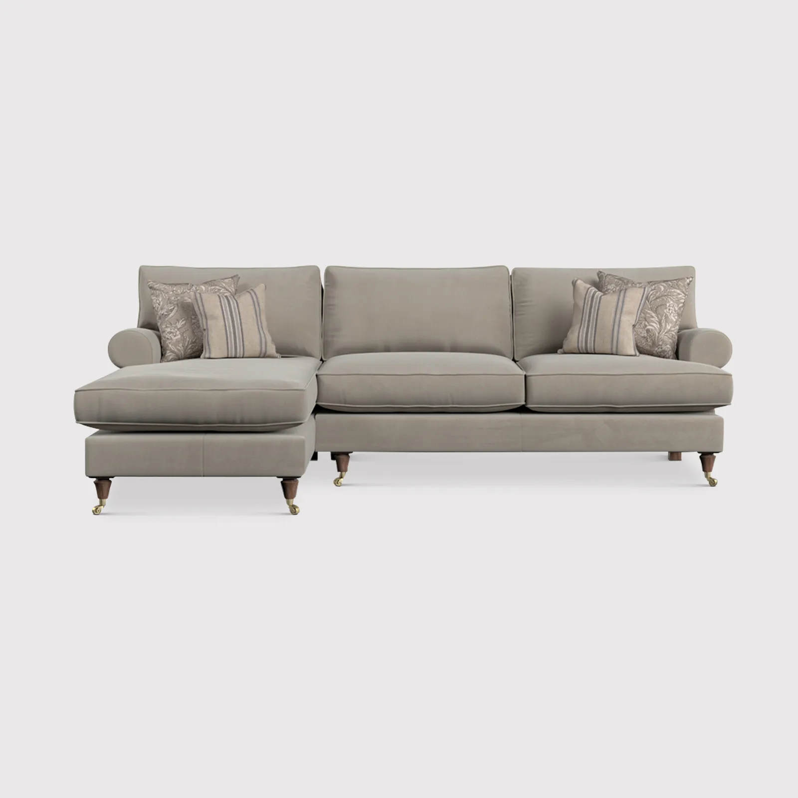 English Heritage Finch Large Lhf Chaise Sb, Brown Fabric | Barker & Stonehouse 1