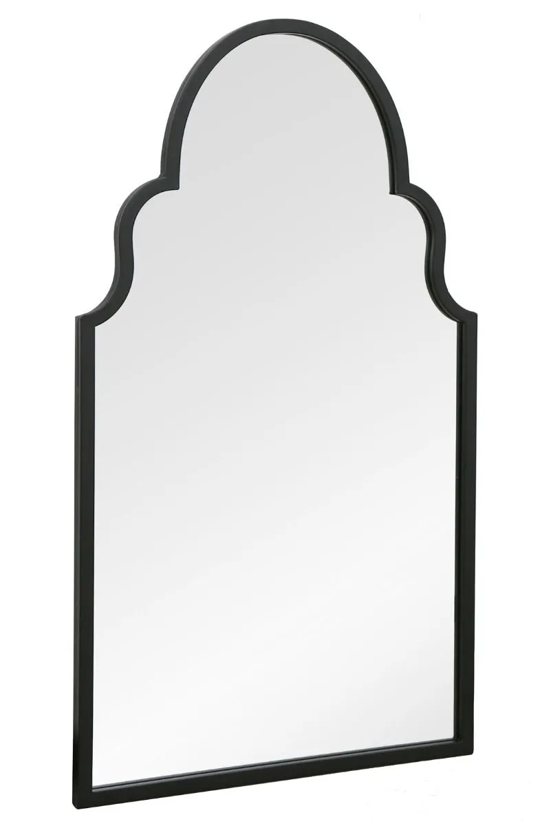 MirrorOutlet Black Metal Framed Arched Wall Mirror 41" X 24" (104CM X 61CM) 4