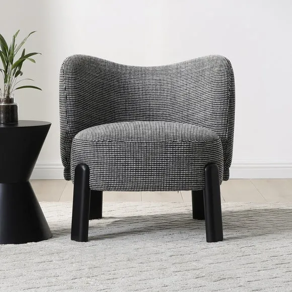 Cora Two Tone Woven Fabric Accent Chair 2